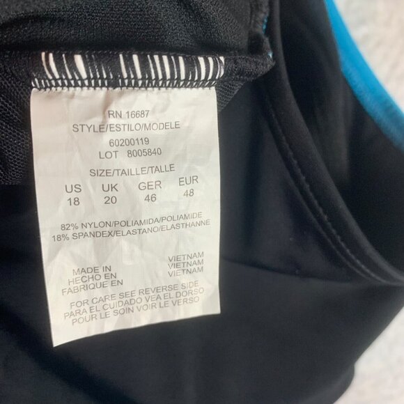 Swim Solutions Women's Ruched Front High Neck One Piece Swimsuit Size 18 NWT‎ - Picture 8 of 10